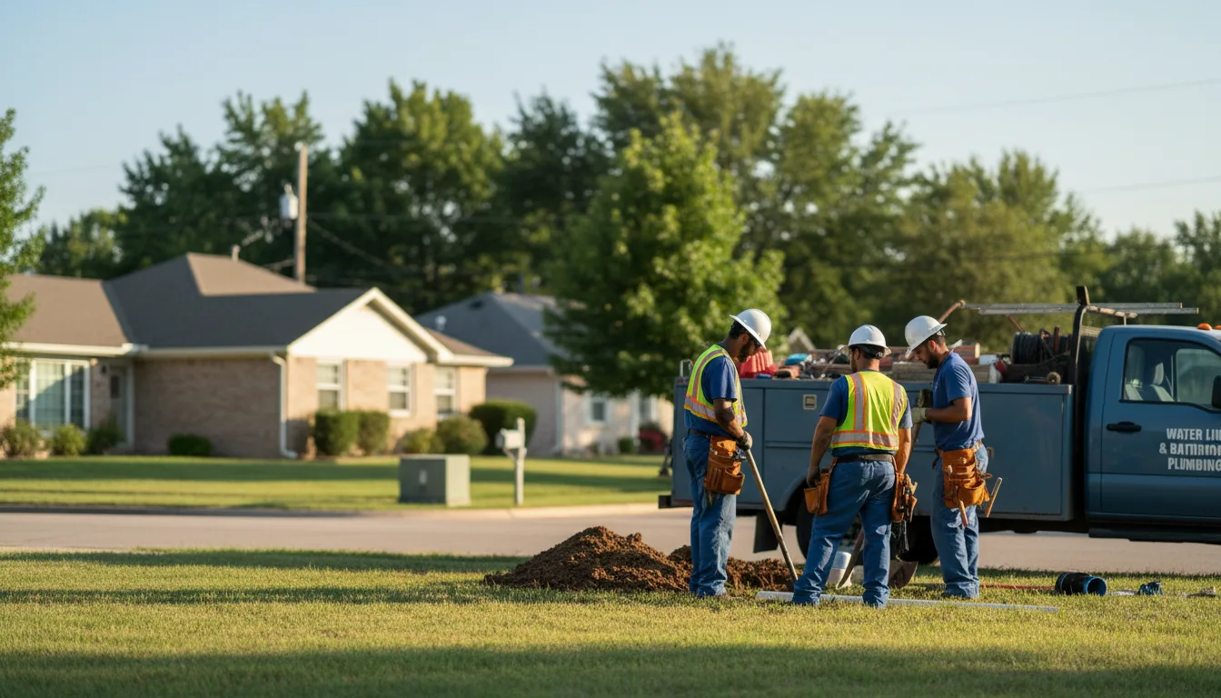 Residential water line and bathroom plumbing service in Crittenden, KY